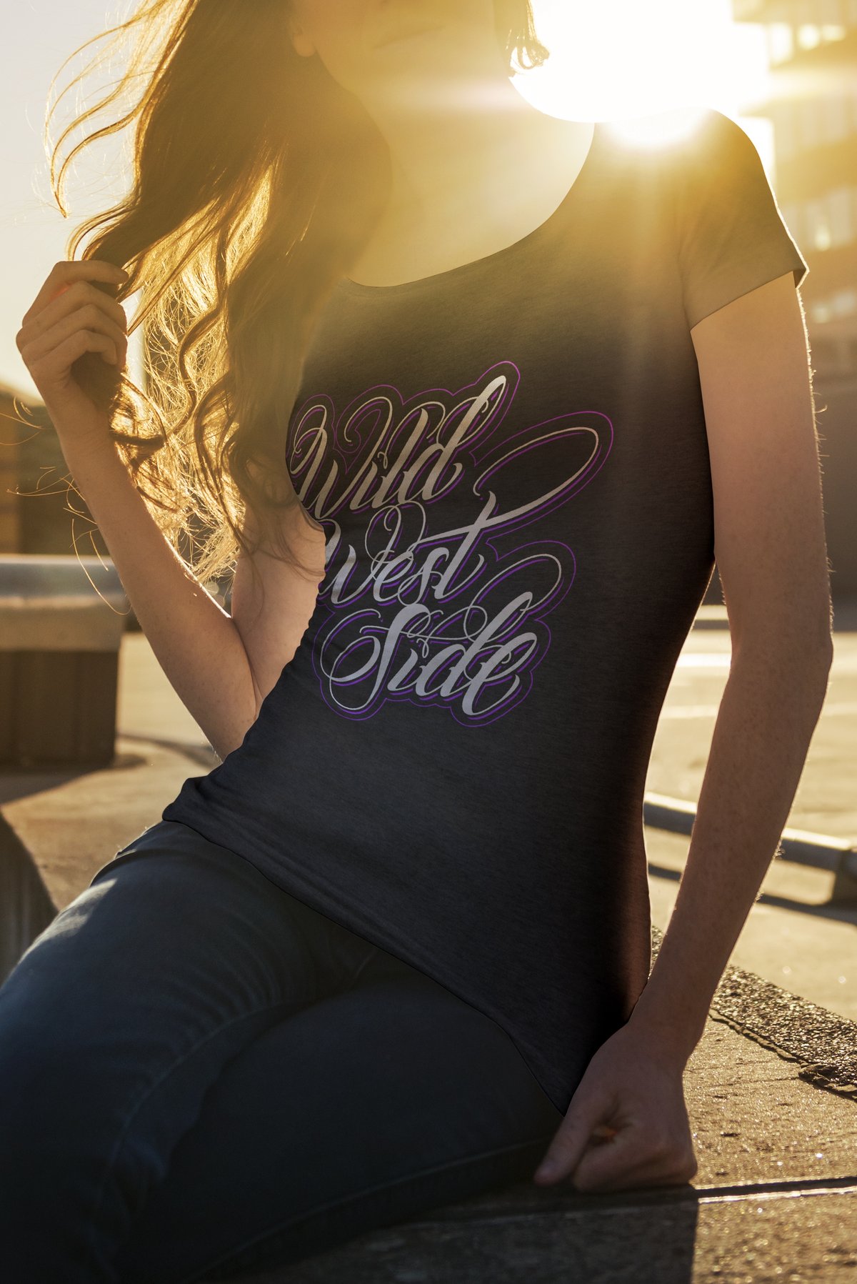 Image of Womens IGNITE Script T-Shirt - Purple