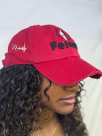 Image 2 of Trinidad 🇹🇹 vintage dad hat W/side heartbeat black font 