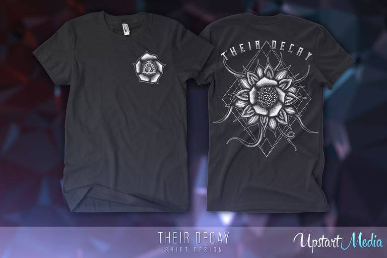 Image of Flower T-Shirt Front/Backprint (Black)