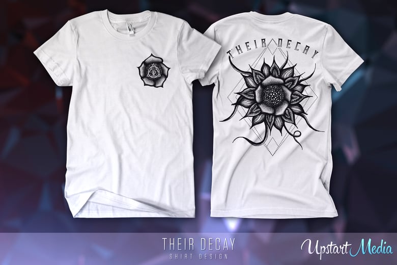 Image of Flower T-Shirt Front/Backprint (White) 