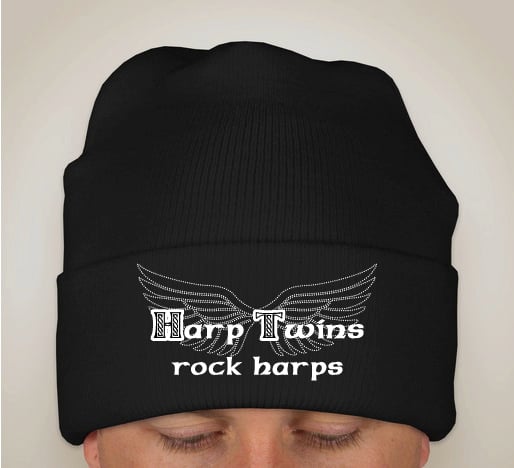 Image of Harp Twins rock harps KNIT HAT