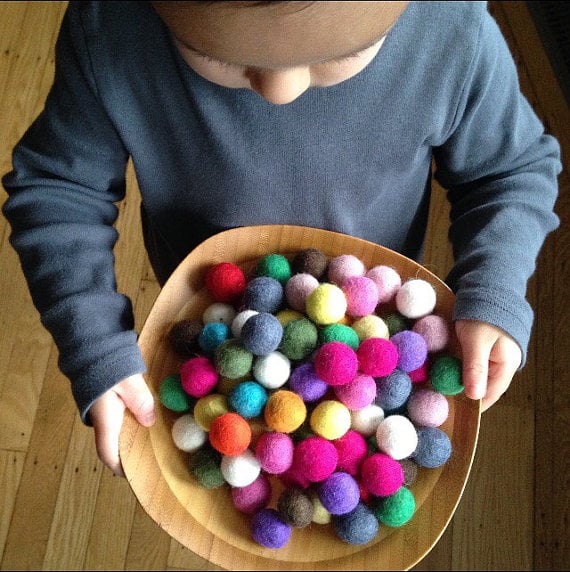 Image of 100 Felted Balls - Assorted Colors