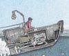 Skiff No 2   8.5" X 11.5"