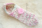 Image of OOAK Newborn Reversible Hooded Cocoon with Removable Flower - Cherry Blossom Honeydew