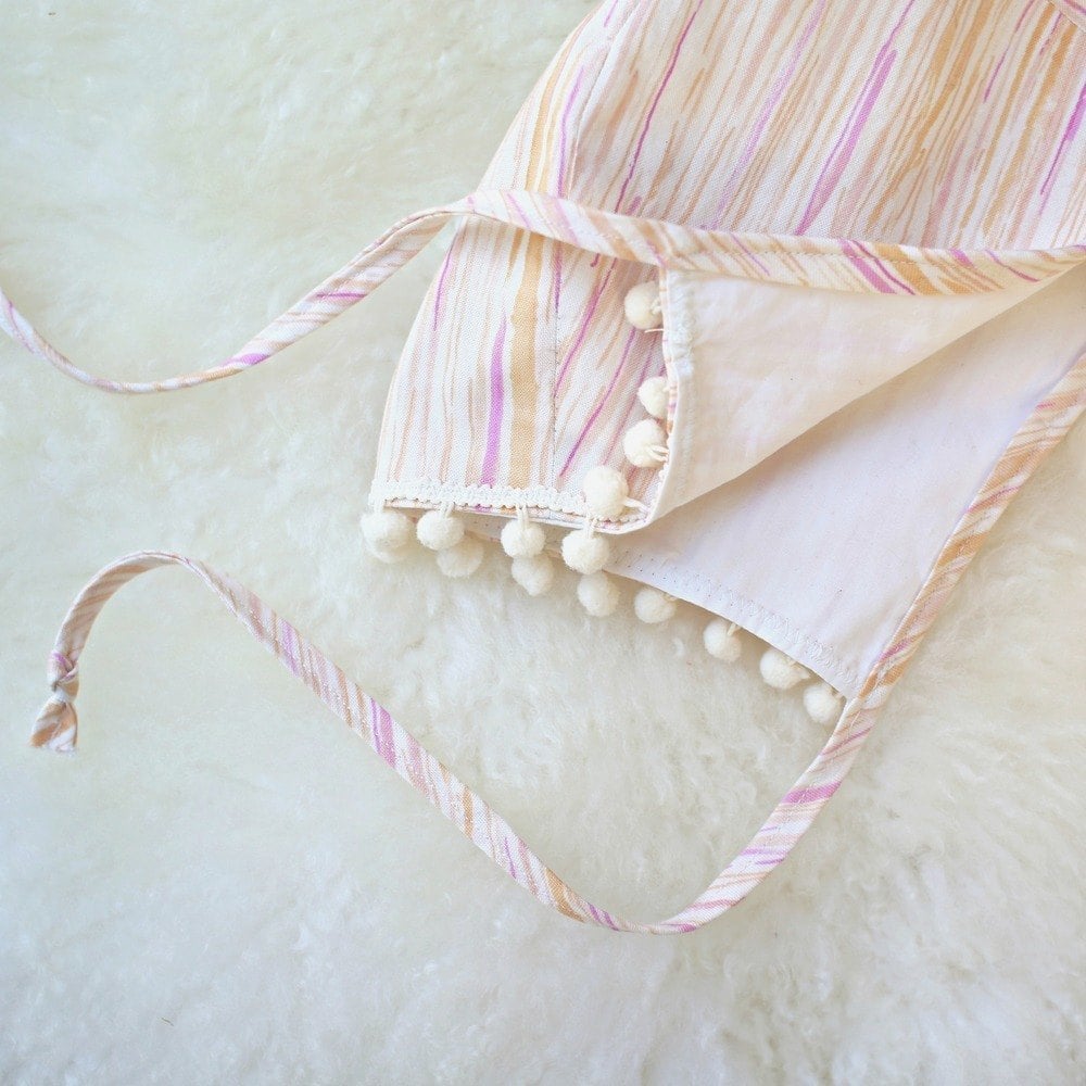 Image of Watercolor Garden Bonnet in Apricot/Mauve