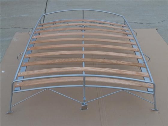 Image of VINTAGE SILVER POWDER COAT VW BUG ROOF RACK - OUT OF STOCK