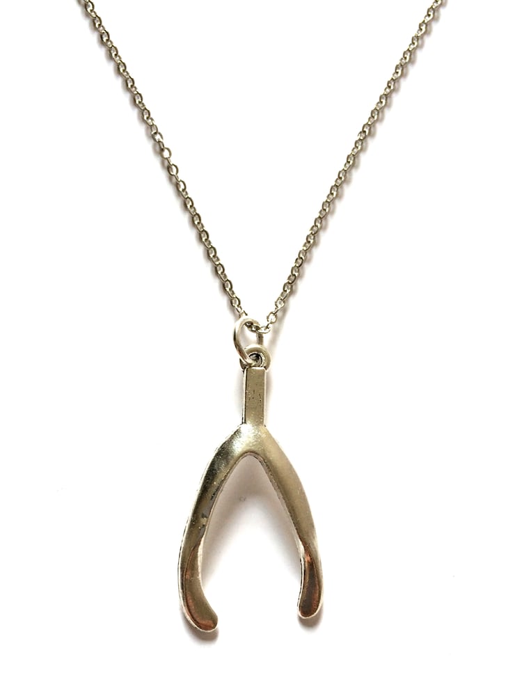 Image of Kool Jewels Oversized Wishbone Necklace 