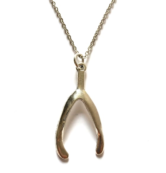 Image of Kool Jewels Oversized Wishbone Necklace 
