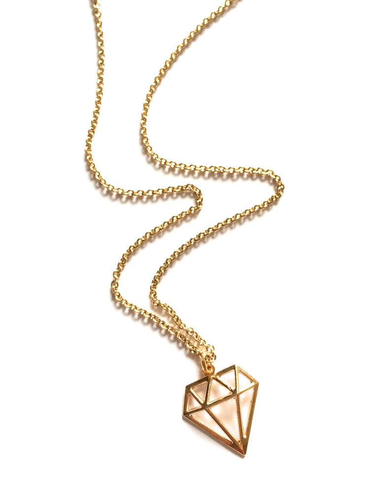 Image of Kool Jewels Diamond Cut Out Necklace 