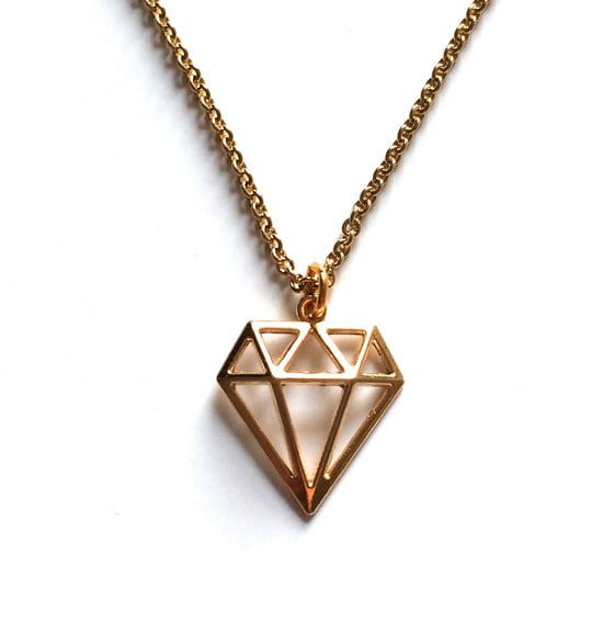 Image of Kool Jewels Diamond Cut Out Necklace 