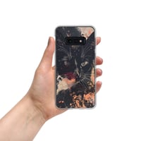 Image 8 of Beautiful Black Cat Splatter Painting Clear Case for Samsung®