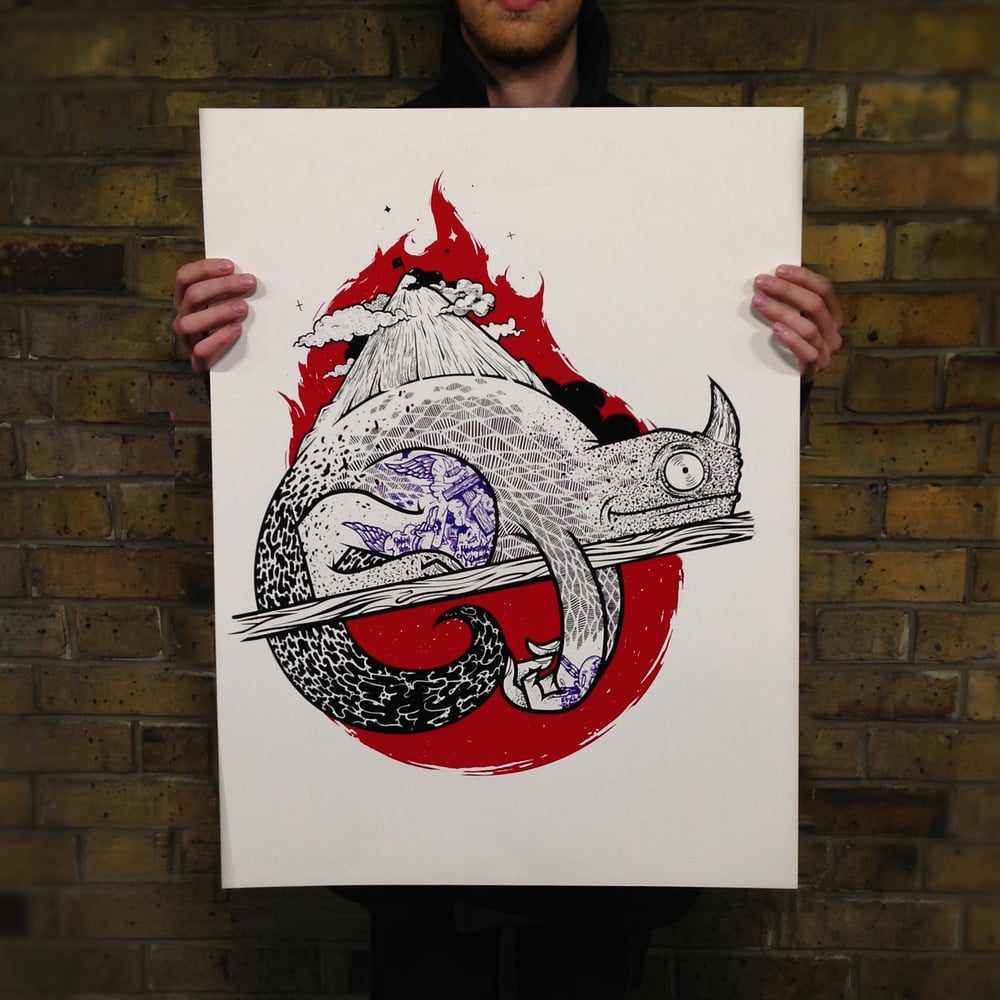 Image of Chameleon Print