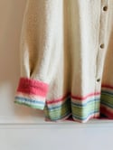 The Wool Blanket Coat - pastel stripe