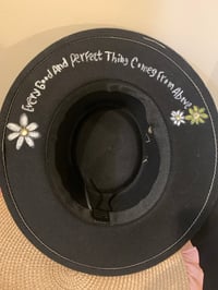 Image 5 of "Every Good and Perfect Thing" Hand-Burned Narrow Brim Pork Pie Hat