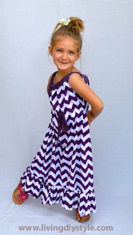 Image of Girl's Maxi Dress Sewing Pattern