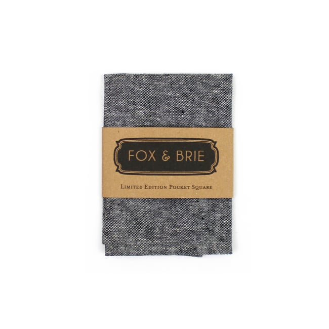 Charcoal Chambray Pocket Square