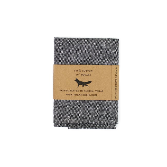Charcoal Chambray Pocket Square