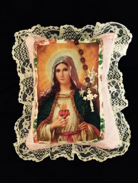 Image of Sacred Heart of Mary - Pocket Prayer Pillow