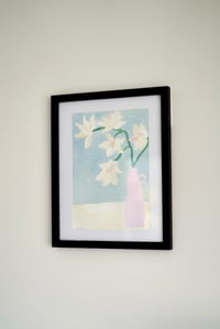 Image 2 of Orchids in a Vase A4 framed (original art)