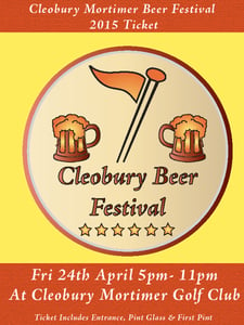 Image of Cleobury Beer Festival Ticket - Friday 24/04/15