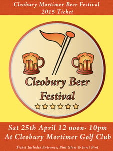 Image of Cleobury Beer Festival Ticket - Saturday 25/04/15