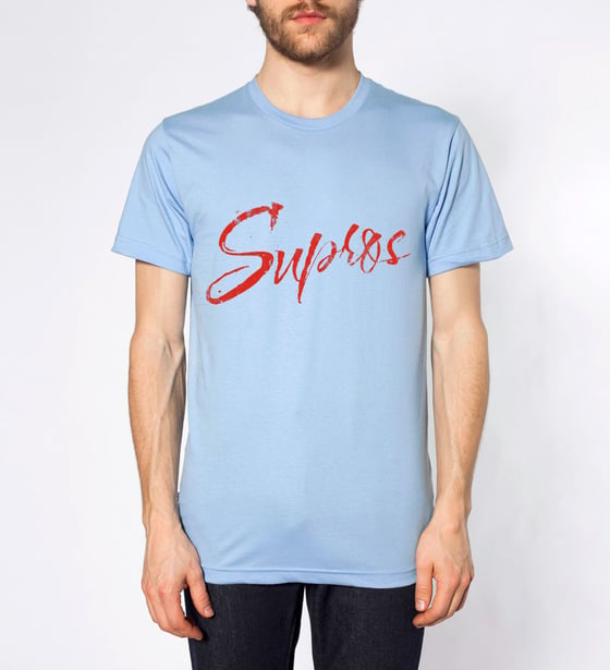 Image of Supros "inked on baby blue" t-shirt