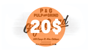 Image of Pulp & Grind Gift Card / 20.00