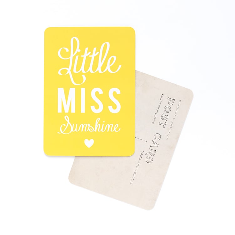 Image of Carte Postale LITTLE MISS SUNSHINE / CITRON