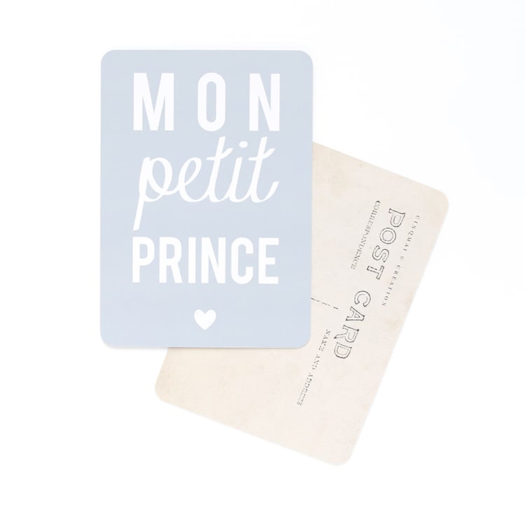 Image of Carte Postale MON PETIT PRINCE / GRIS BLEU