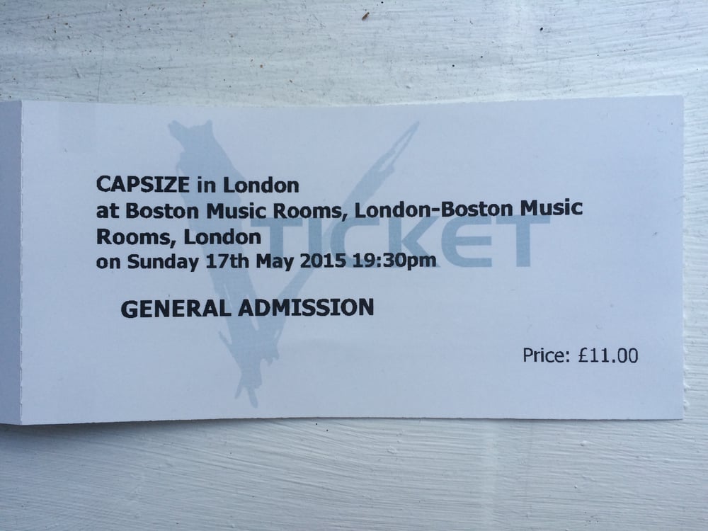 Image of Capsize London show tickets May 17th