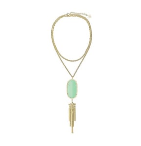 Image of Bohemian Tassel Pendant Necklace :: Mint