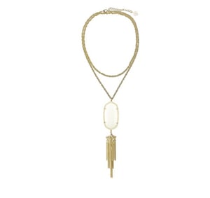 Image of Bohemian Tassel Pendant Necklace :: White Pearl