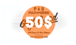 Image of Pulp & Grind Gift Card / 50.00