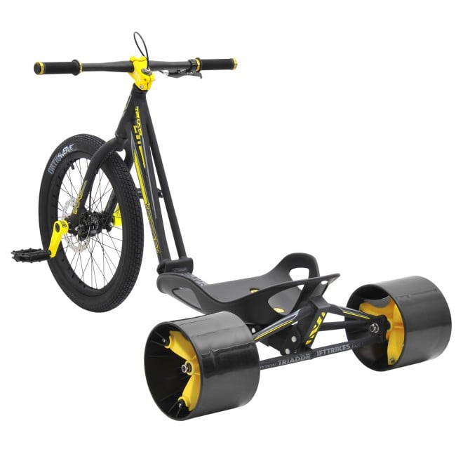 drift trike pedal front wheel setup