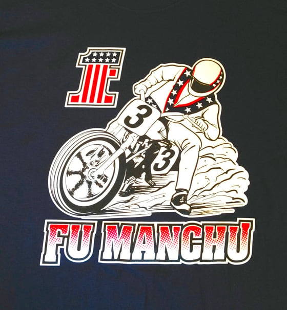 Image of FU MANCHU "Dark Blue Biker" T-Shirt