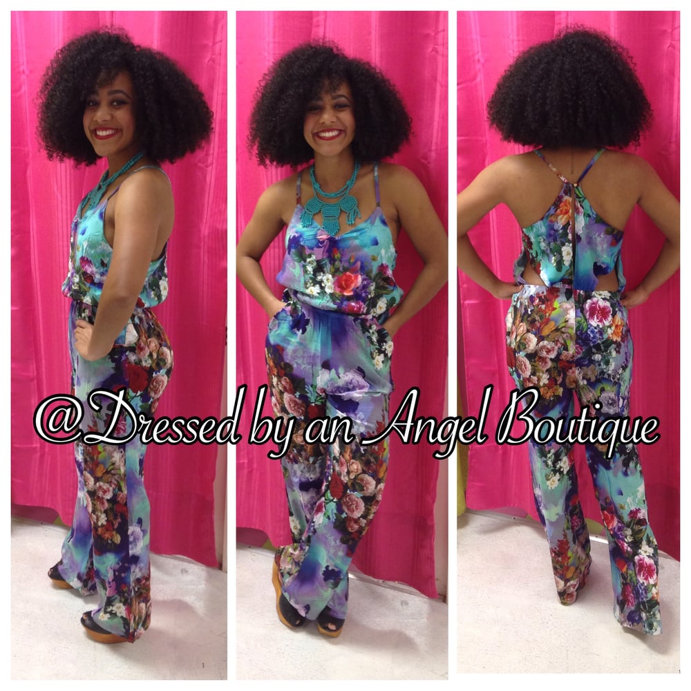 Image of Floral Cut Out Jumpsuit