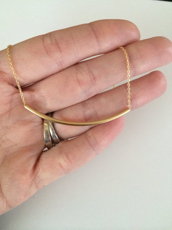Image of Curved Bar Necklace