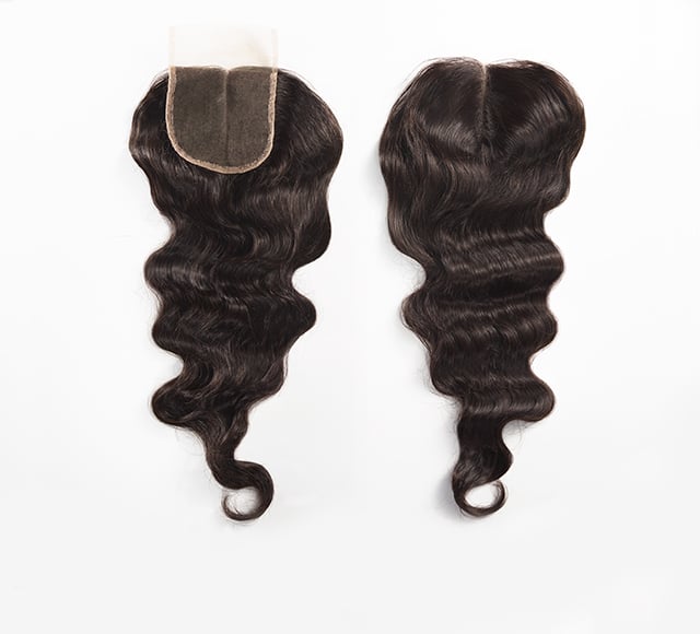 Image of Loose Wave Three Part Lace Closure with 100% Virgin Hair