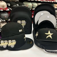 Image 1 of New Era 59Fifty Slab City Black with New Era 6 pack Slab City hat carrier *Holiday Combo