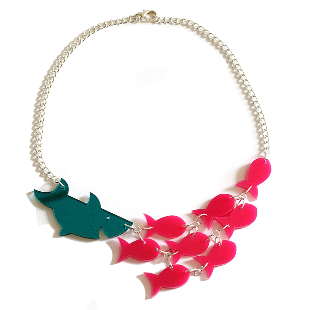 Image of Sharks and Fishes Statement Necklace - PRE-ORDER 