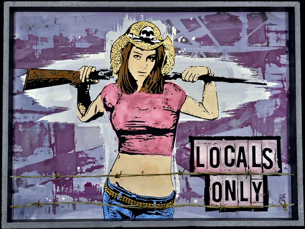 Image of Locals Only - Shotgun Girl with Barbed Wire
