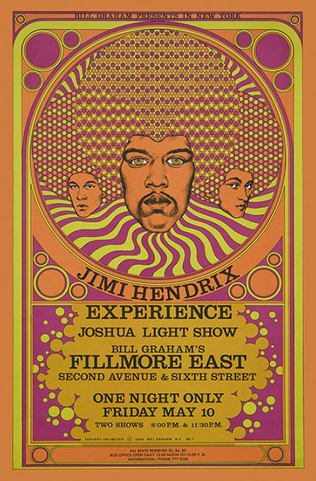 Image of Jimi Hendrix Experience at the Fillmore East 1968
