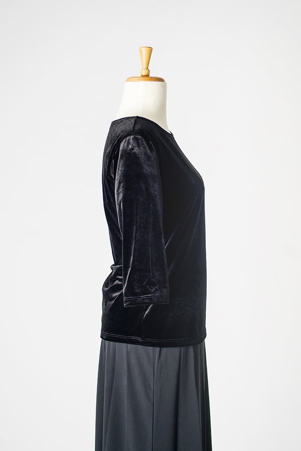 Velvet Round Neck Top (101) Image 2
