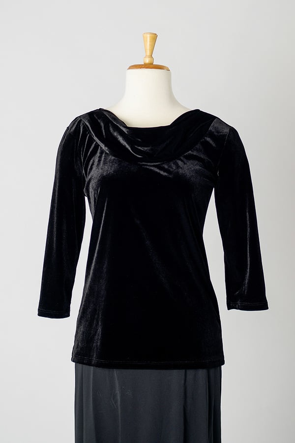 Velvet Cowl Top (109)