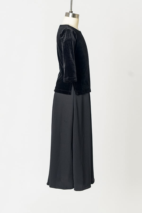 Girls' Black Velvet Tunic Top (130) Image 2