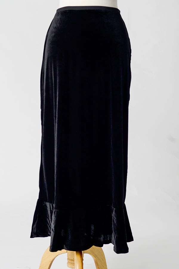 Velvet Flounce Skirt (110)