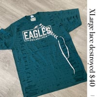 Xlarge Green Eagles Philadelphia lace destroyed 