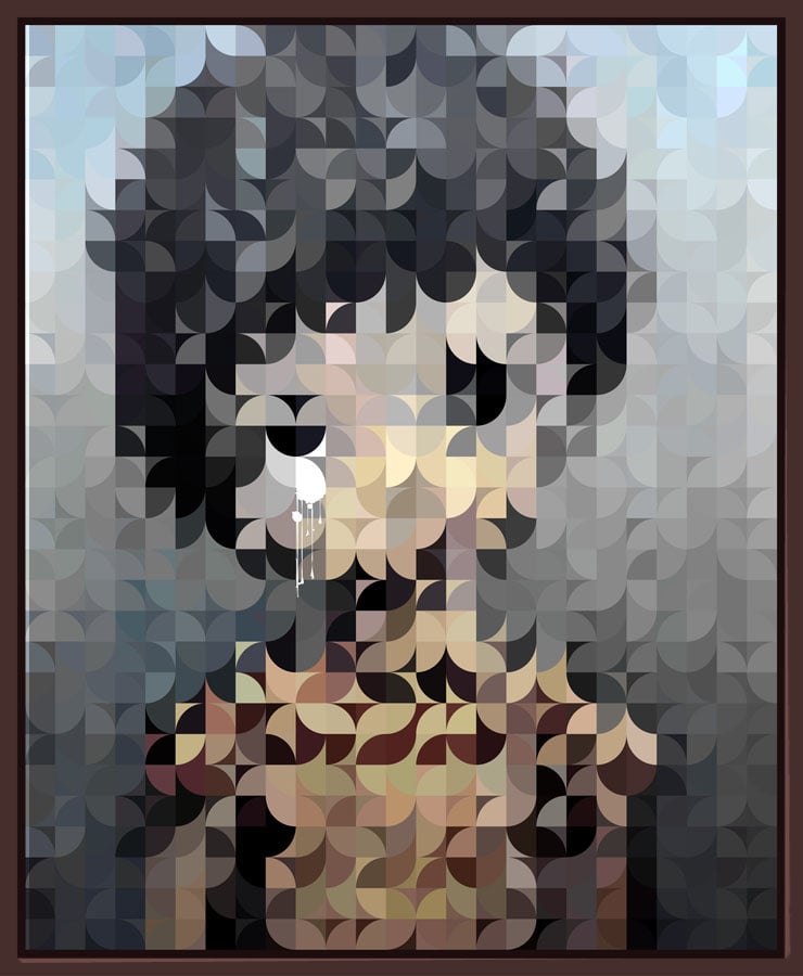 Image of Squint Abstract Print Big Eye Boy
