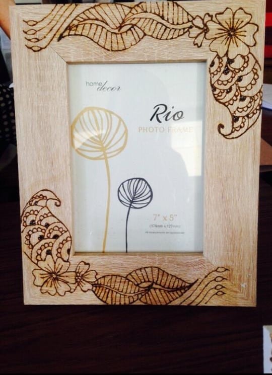 Image of Handmade Henna Photo Frame