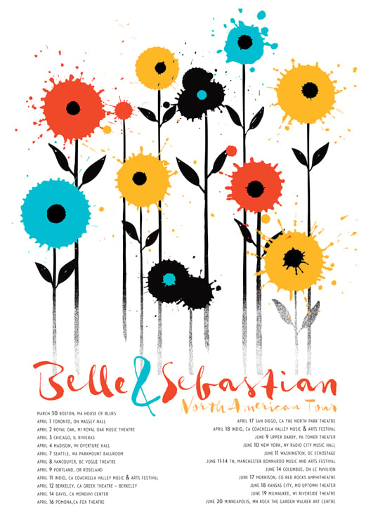 Image of Belle & Sebastian 2015 Tour Poster